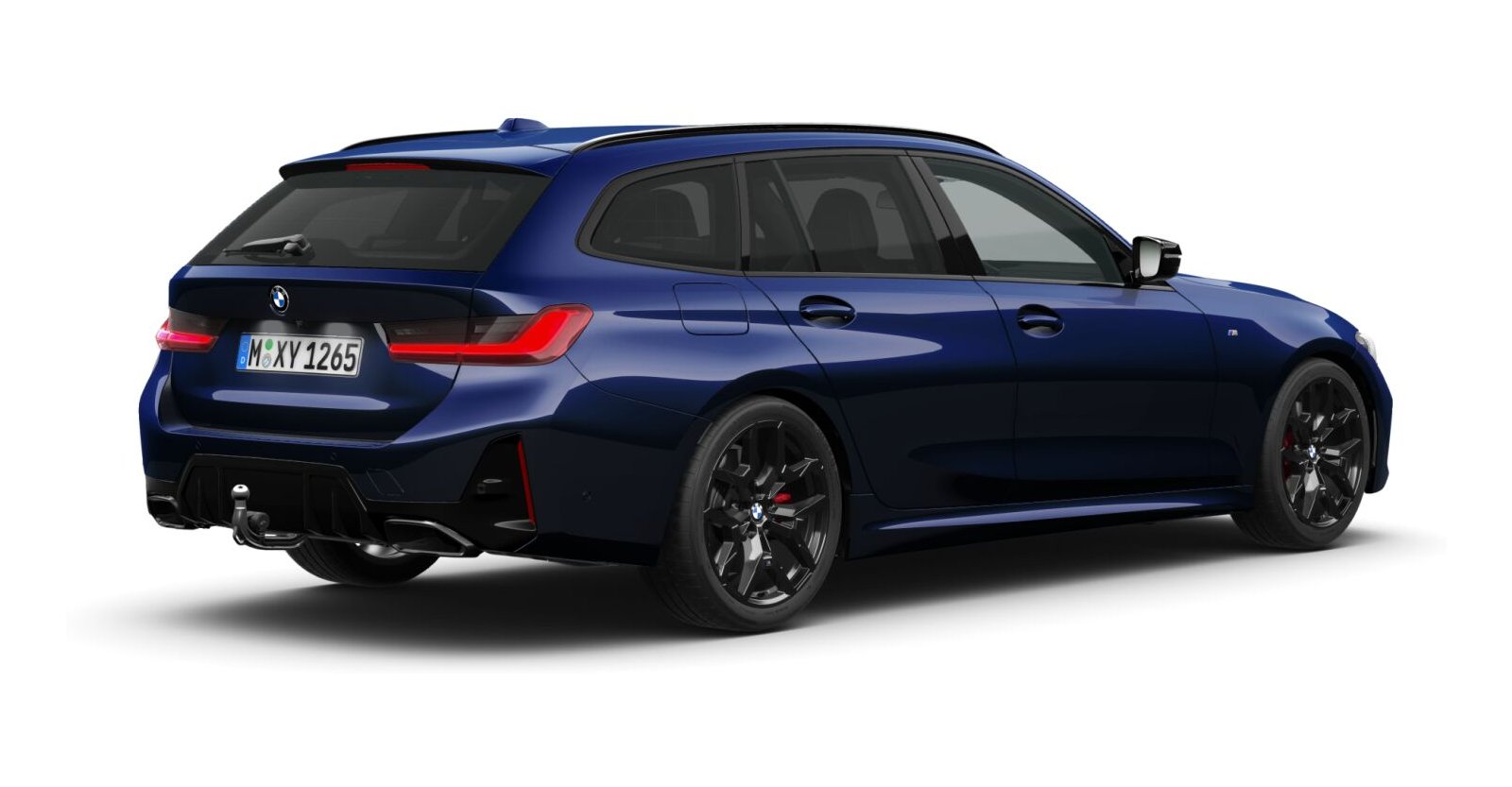 BMW BMW 3er in Blau von hinten