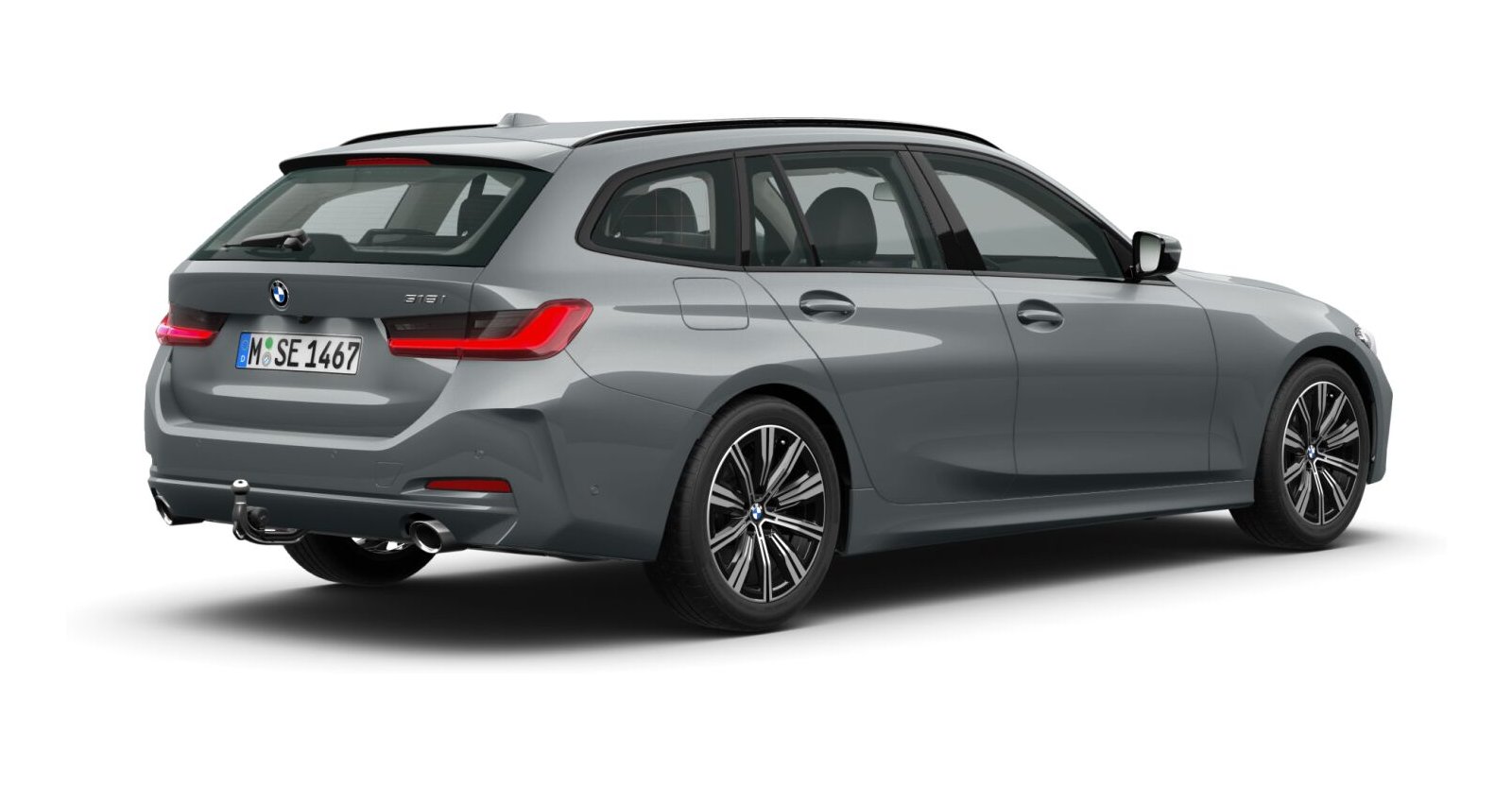 BMW BMW 3er in Grau von hinten BMW BMW 3er in Grau von hinten