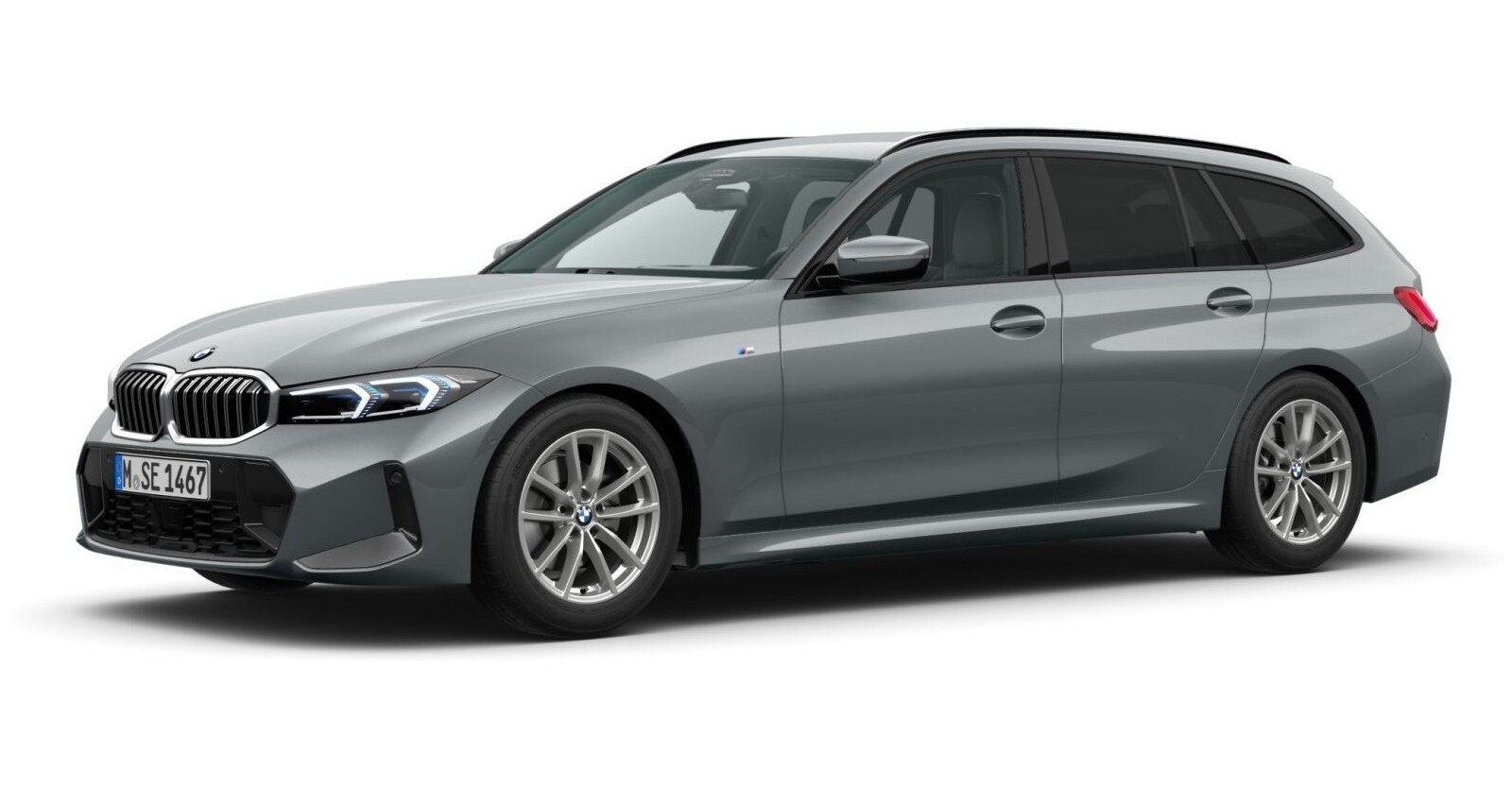 BMW 320d Touring in Grau von vorne BMW 320d Touring in Grau von vorne