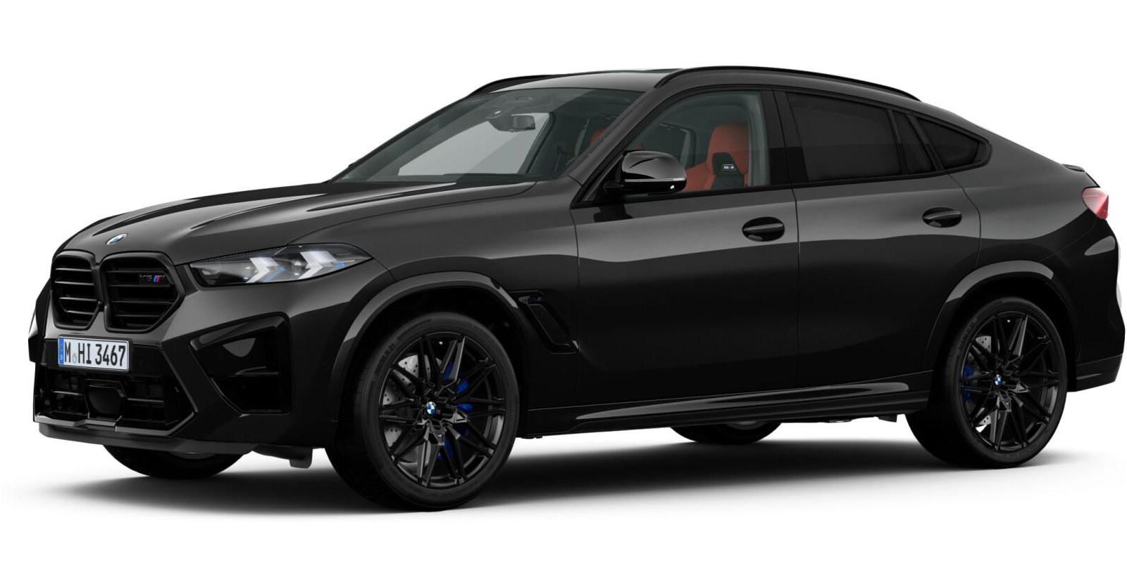 BMW X6 M in Schwarz von vorne BMW X6 M in Schwarz von vorne