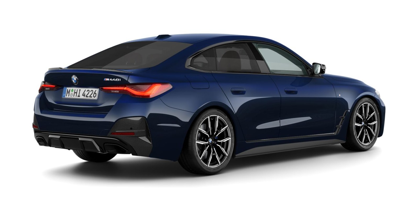 BMW BMW 4er in Blau von hinten