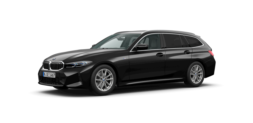 BMW BMW 3er in Schwarz von vorne