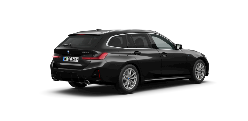BMW BMW 3er in Schwarz von hinten
