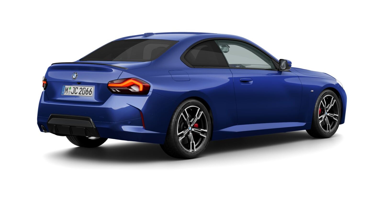 BMW BMW 2er in Blau von hinten BMW BMW 2er in Blau von hinten