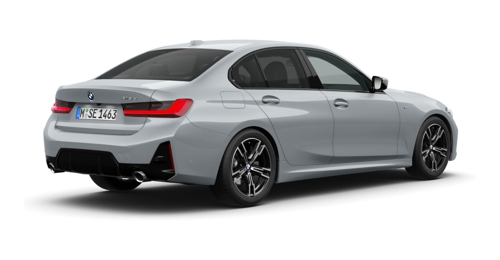 BMW BMW 3er in Grau von hinten BMW BMW 3er in Grau von hinten