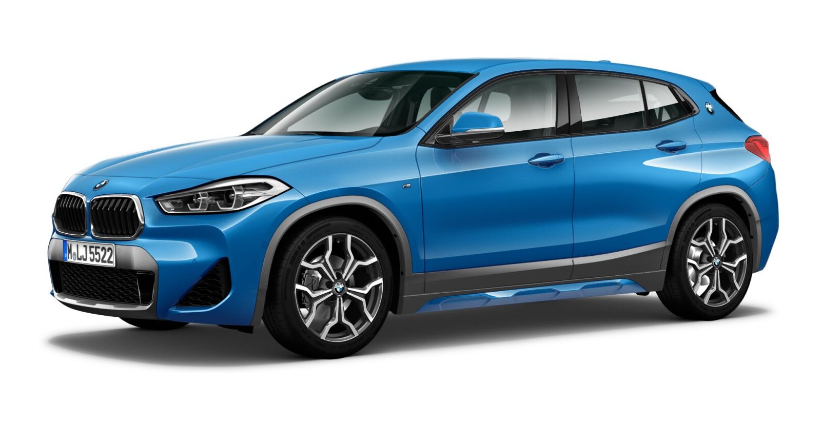 BMW X2 xDrive18d in Blau von vorne BMW X2 xDrive18d in Blau von vorne