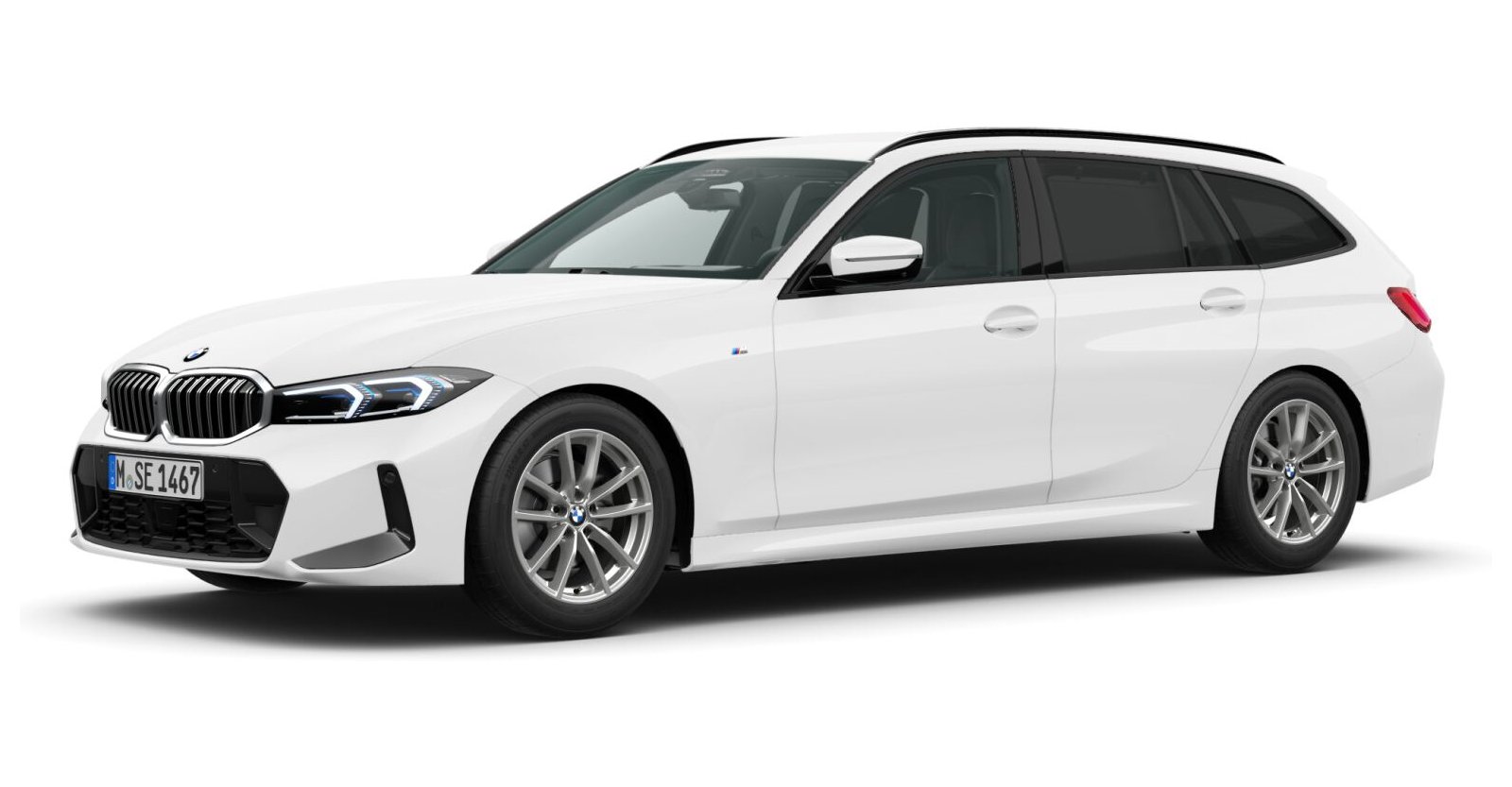 BMW BMW 3er in Weiß von vorne BMW BMW 3er in Weiß von vorne