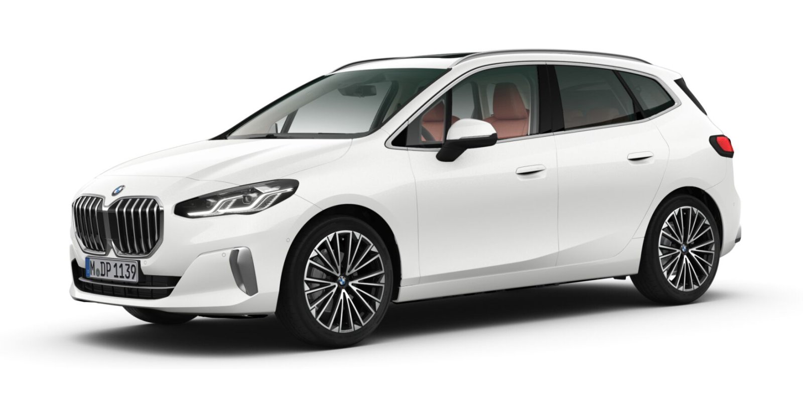 BMW 220i Active Tourer in Weiß von vorne BMW 220i Active Tourer in Weiß von vorne