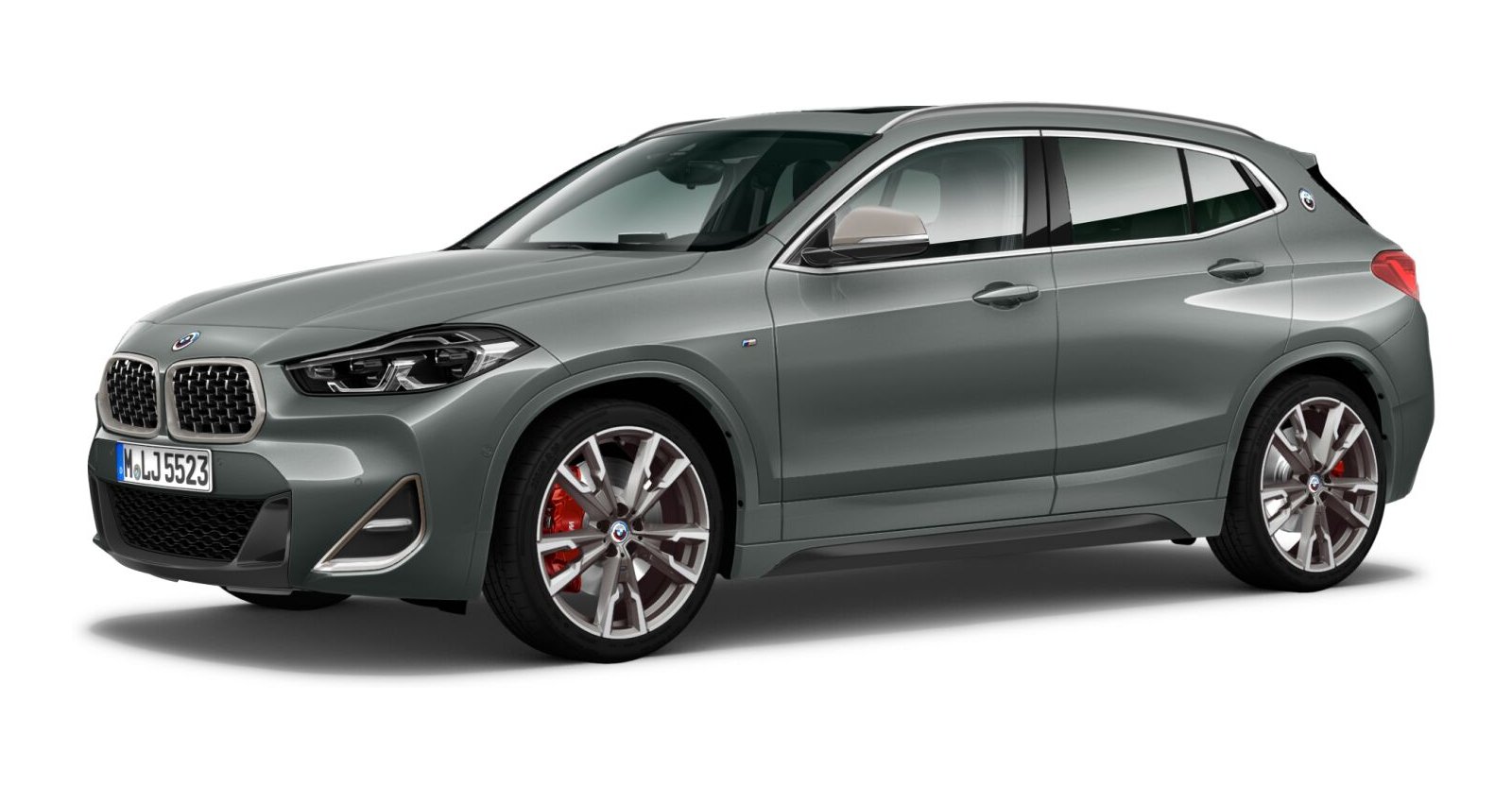 BMW X2 M35i in Grau von vorne