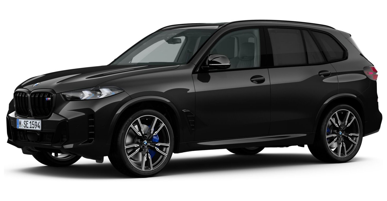 BMW X5 M60i xDrive in Schwarz von vorne