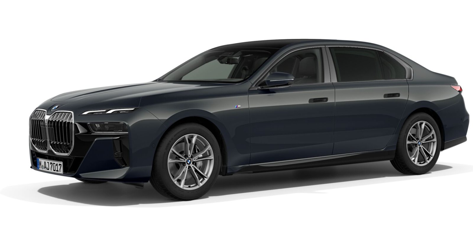 BMW 740d xDrive Limousine in Grau von vorne BMW 740d xDrive Limousine in Grau von vorne