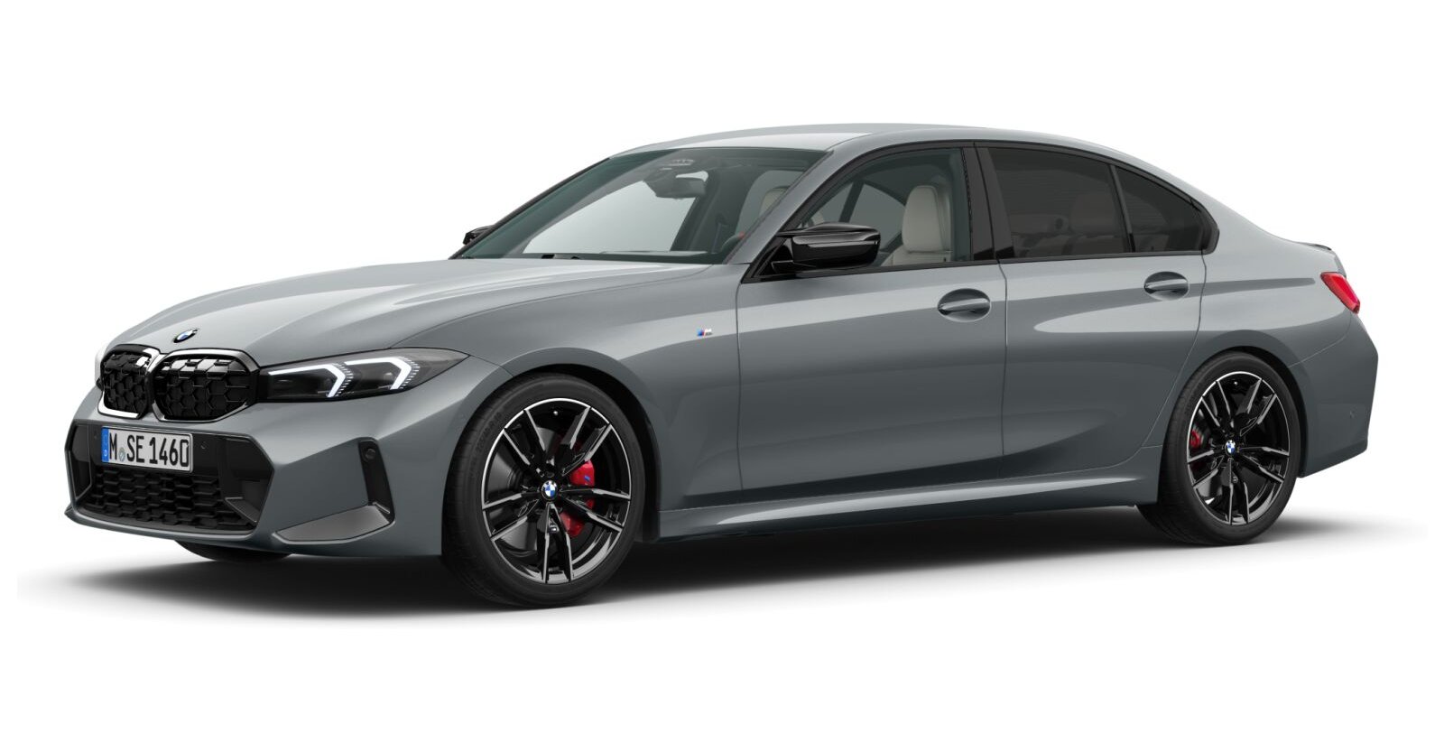 BMW M340i xDrive Limousine in Grau von vorne