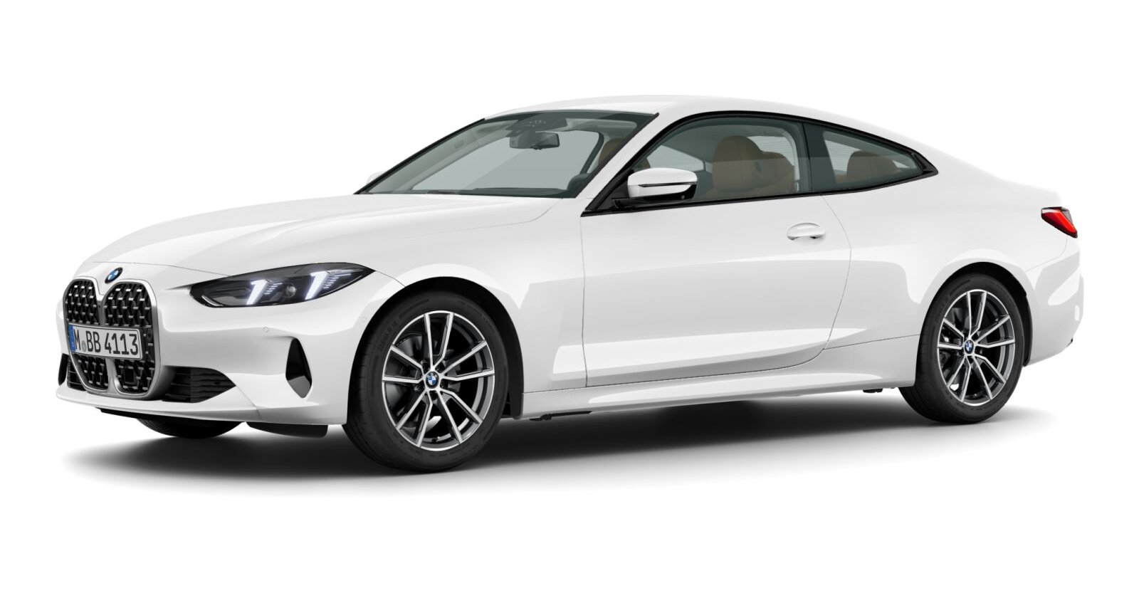 BMW 420i Coupe in Weiß von vorne