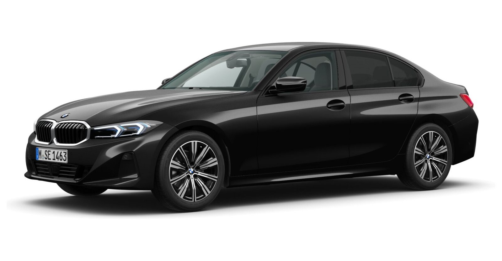 BMW BMW 3er in Schwarz von vorne