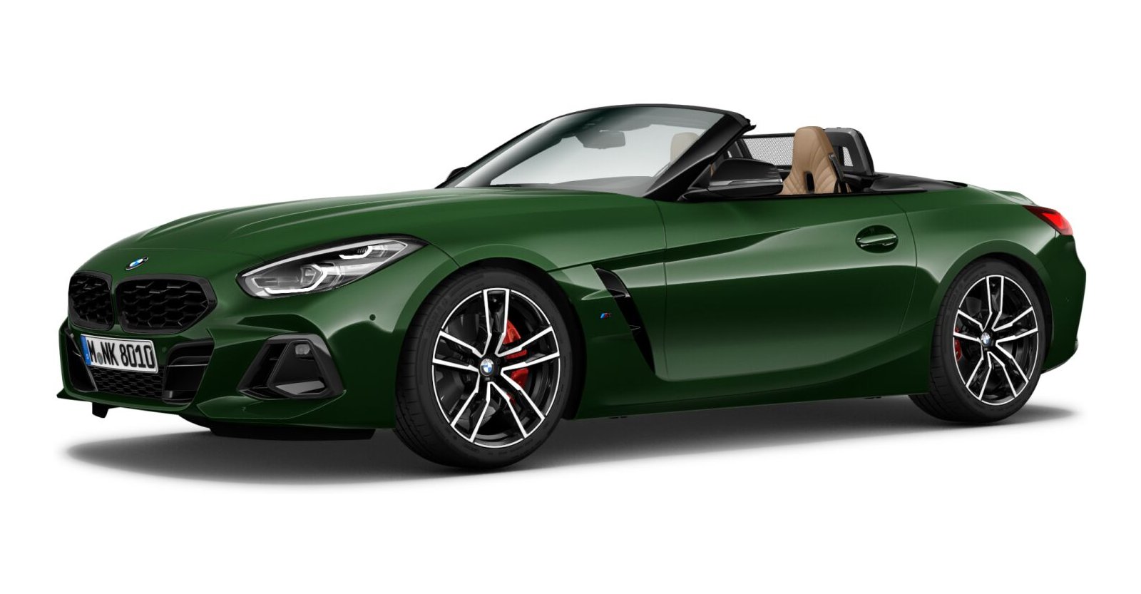 BMW Z4 M40i in Grün von vorne BMW Z4 M40i in Grün von vorne