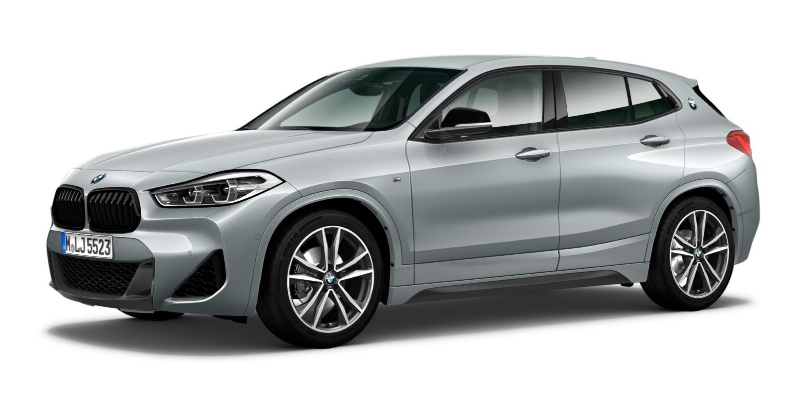 BMW X2 sDrive18d in Grau von vorne BMW X2 sDrive18d in Grau von vorne