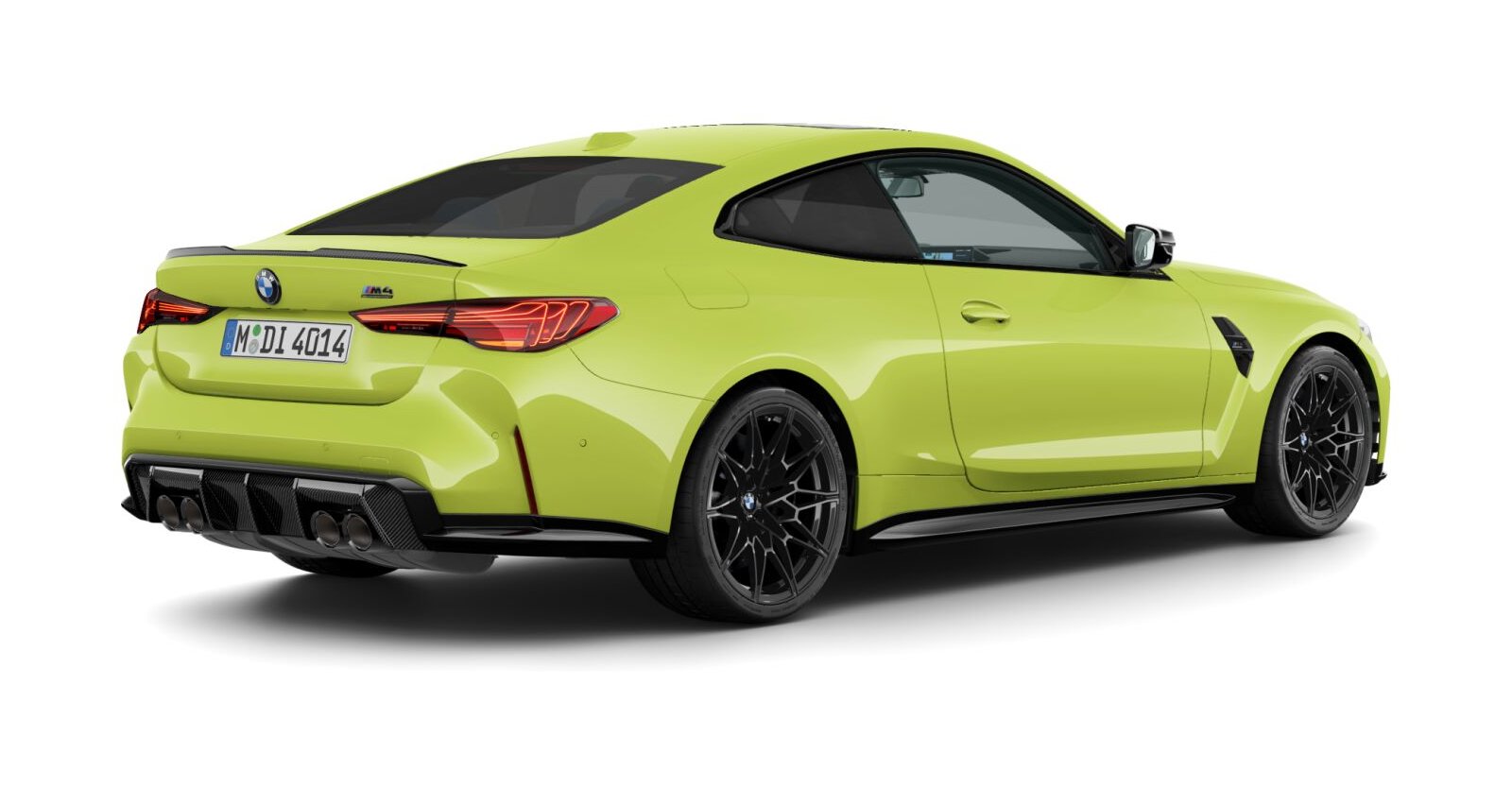 BMW BMW M in Gelb von hinten BMW BMW M in Gelb von hinten
