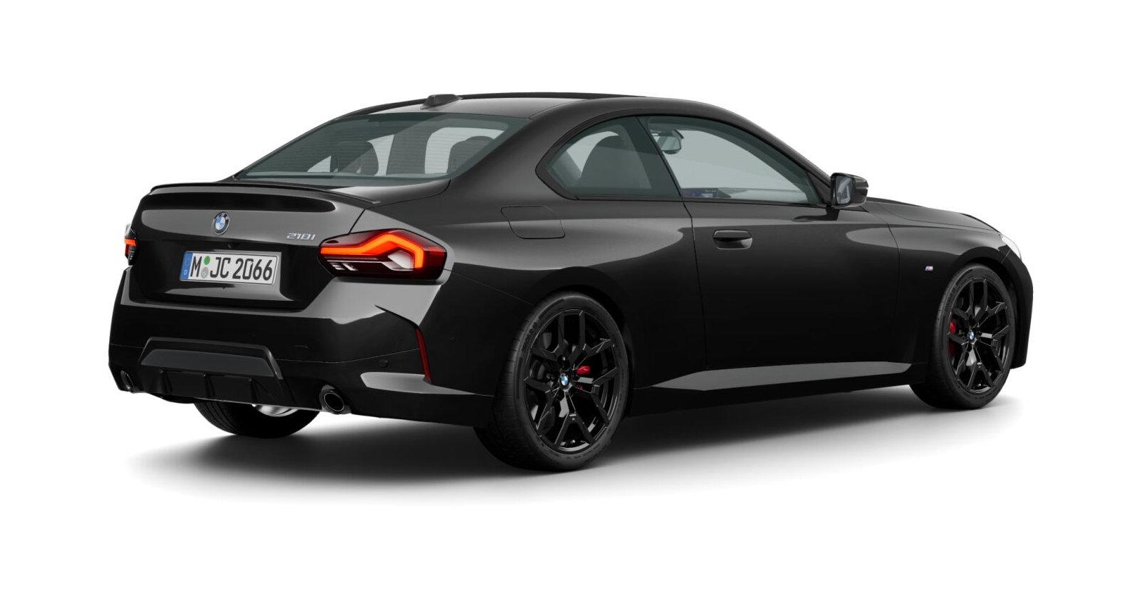 BMW BMW 2er in Schwarz von hinten