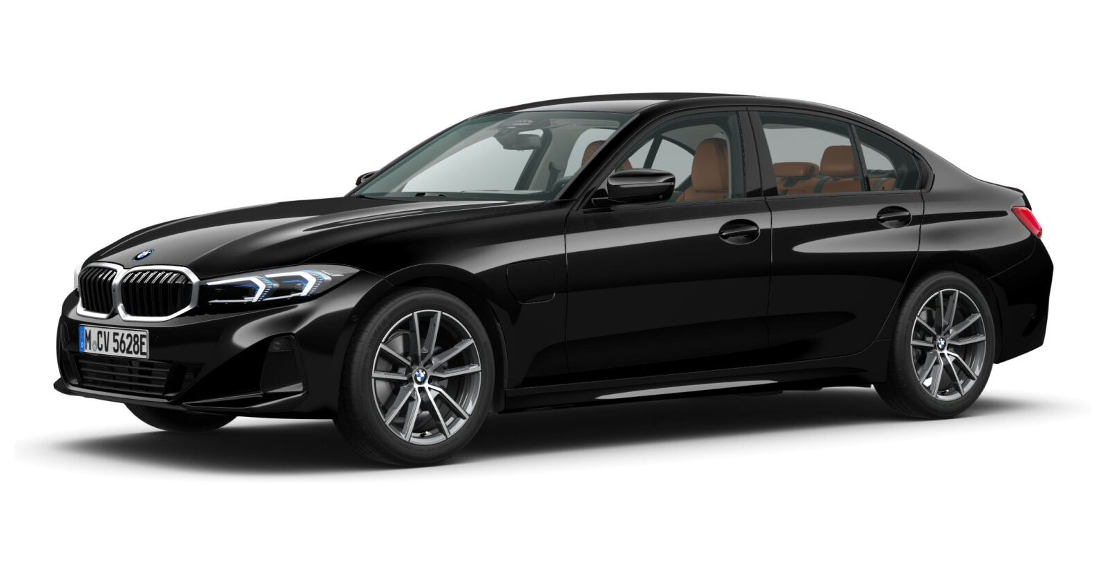 BMW BMW 3er in Schwarz von vorne