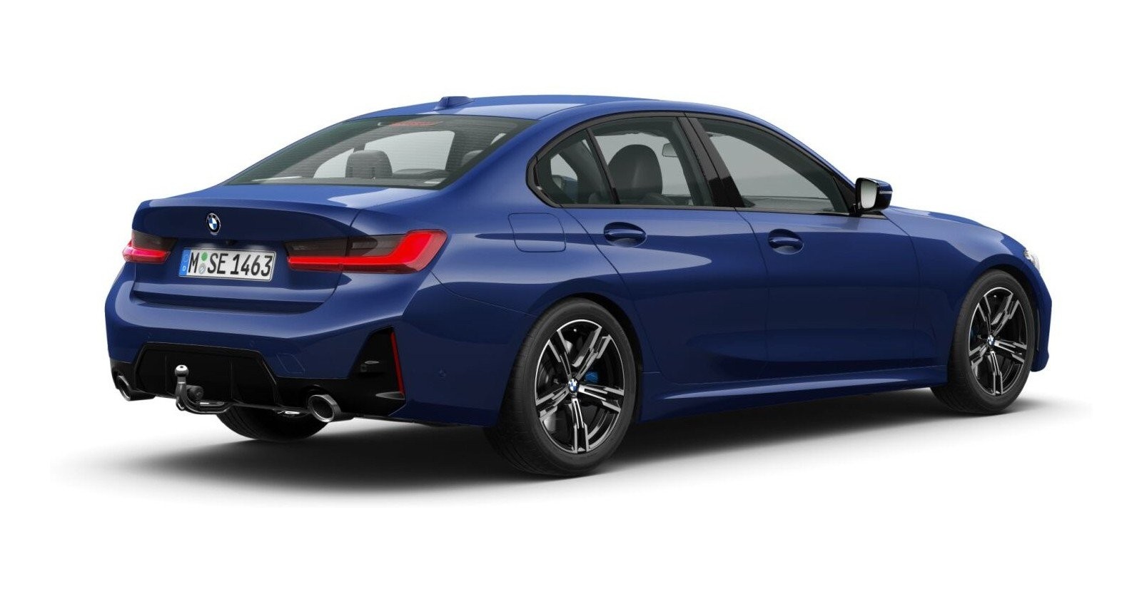 BMW BMW 3er in Blau von hinten BMW BMW 3er in Blau von hinten