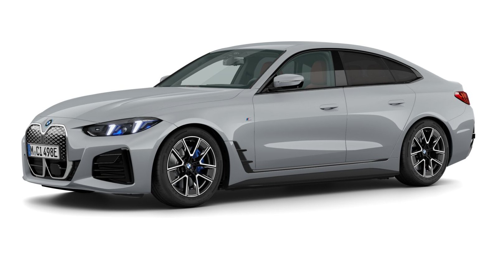BMW i4 xDrive40 Gran Coupé in Grau von vorne