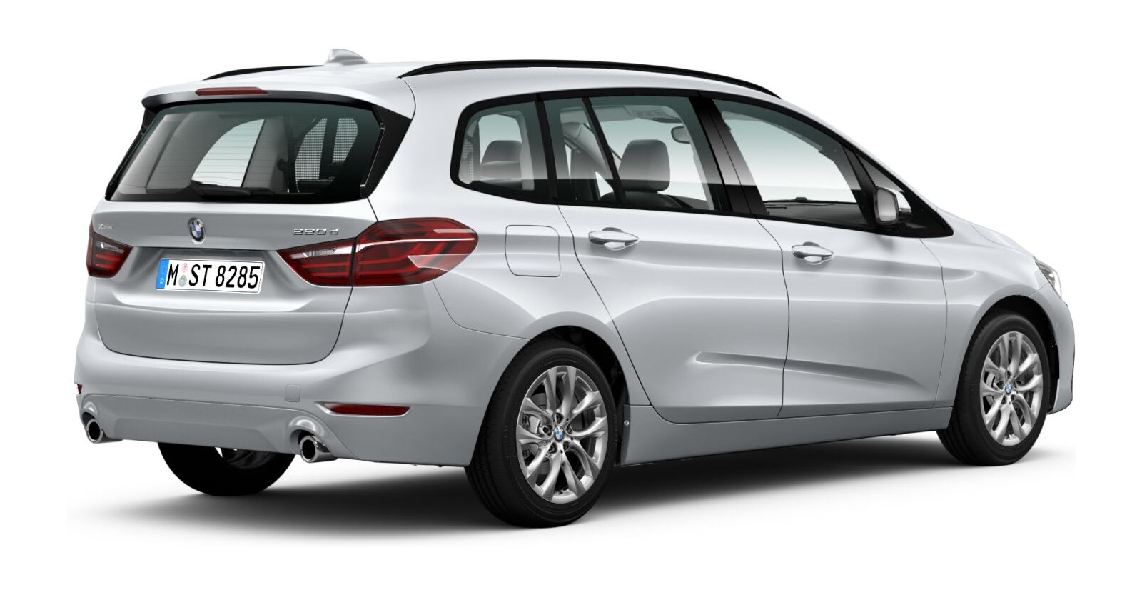 BMW BMW 2er in Silber von hinten BMW BMW 2er in Silber von hinten