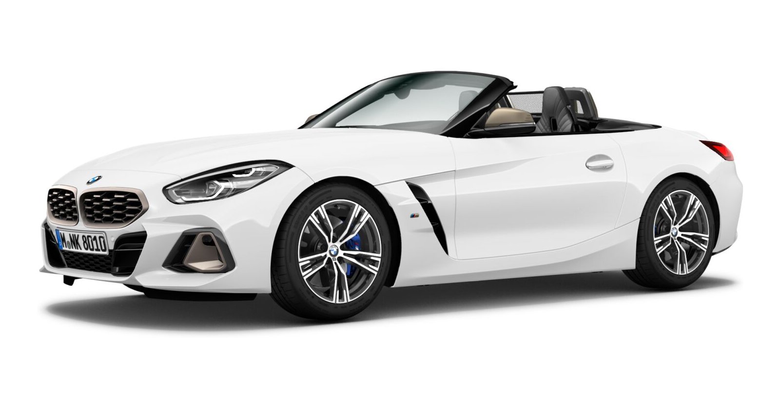 BMW Z4 M40i in Weiß von vorne