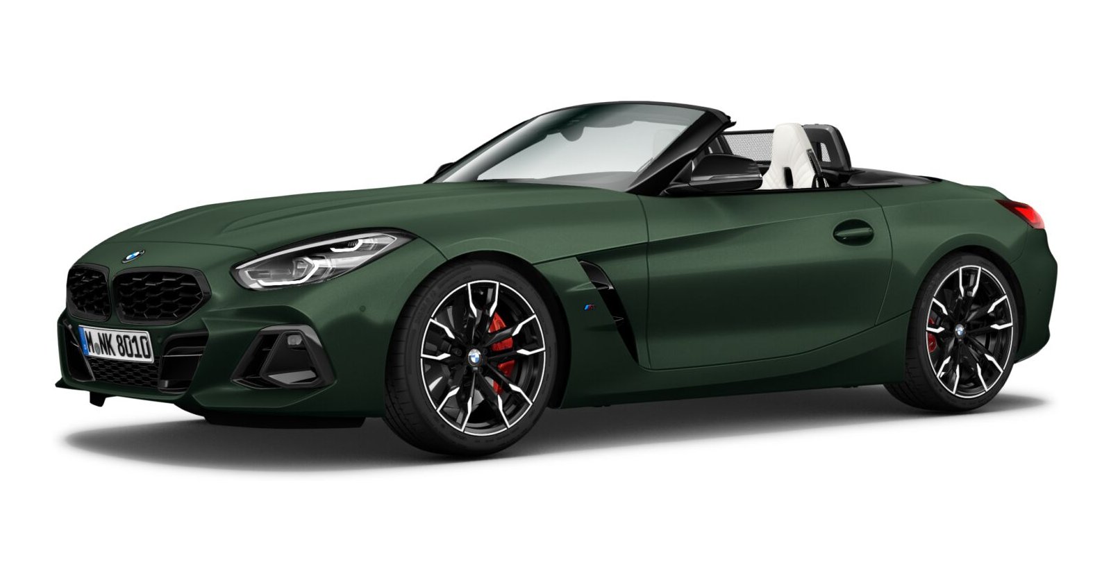 BMW Z4 M40i in Grün von vorne BMW Z4 M40i in Grün von vorne