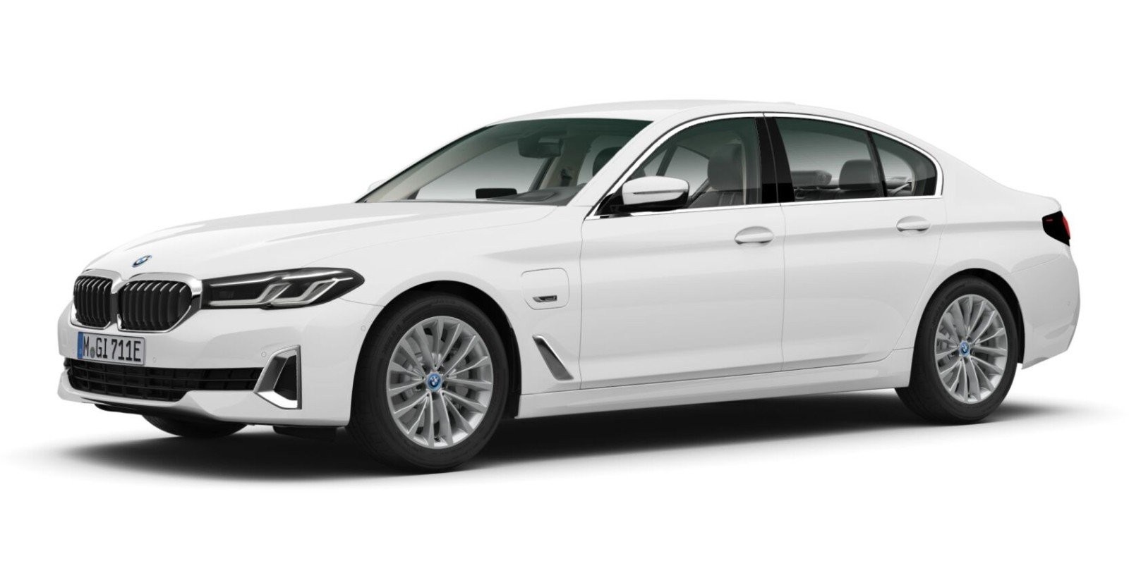 BMW BMW 5er in Weiß von vorne BMW BMW 5er in Weiß von vorne