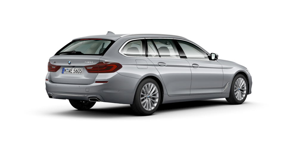 BMW BMW 5er in Silber von hinten BMW BMW 5er in Silber von hinten