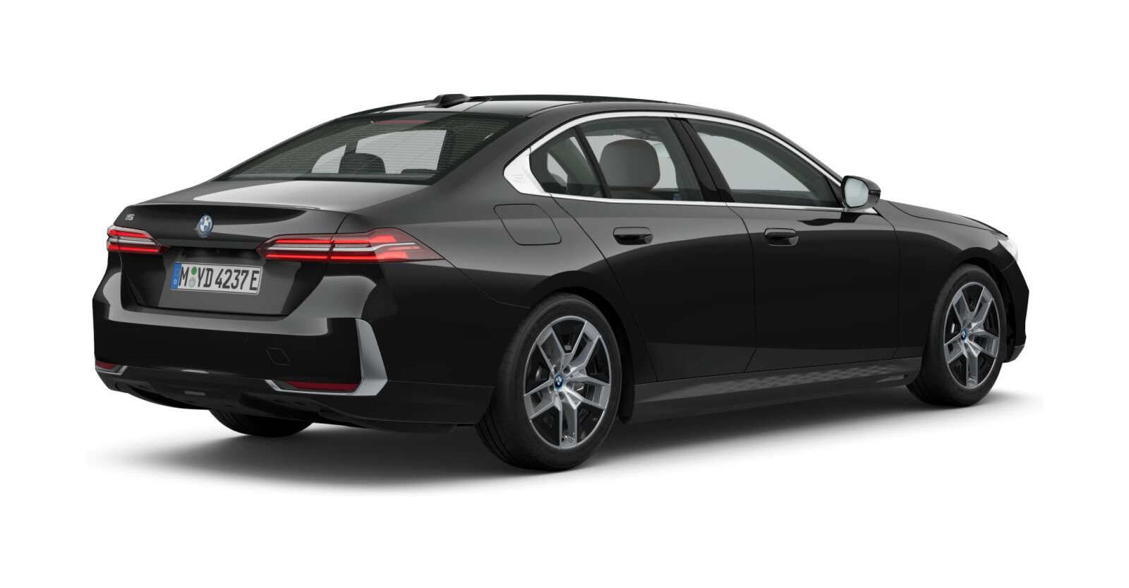 BMW BMW I in Schwarz von hinten BMW BMW I in Schwarz von hinten