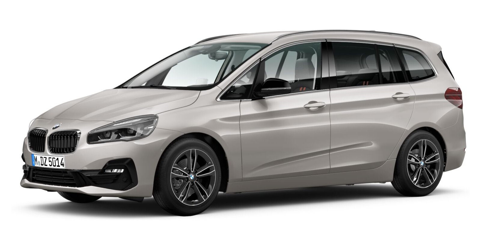 BMW 218i Gran Tourer in Silber von vorne BMW 218i Gran Tourer in Silber von vorne