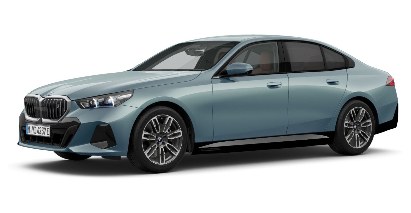 BMW i5 xDrive40 Limousine in Grün von vorne