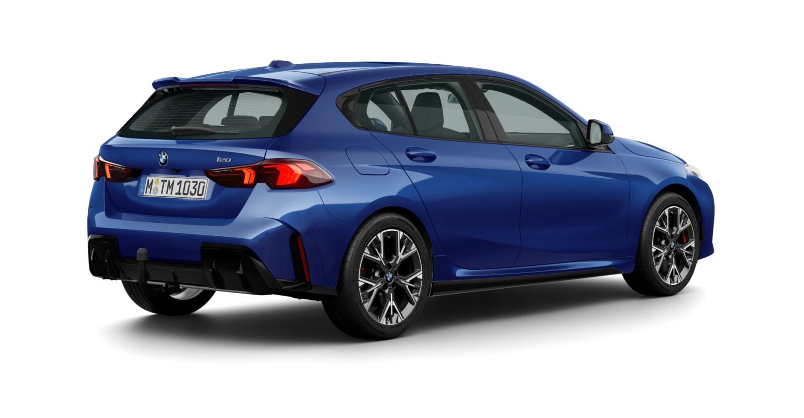 BMW BMW 1er in Blau von hinten BMW BMW 1er in Blau von hinten