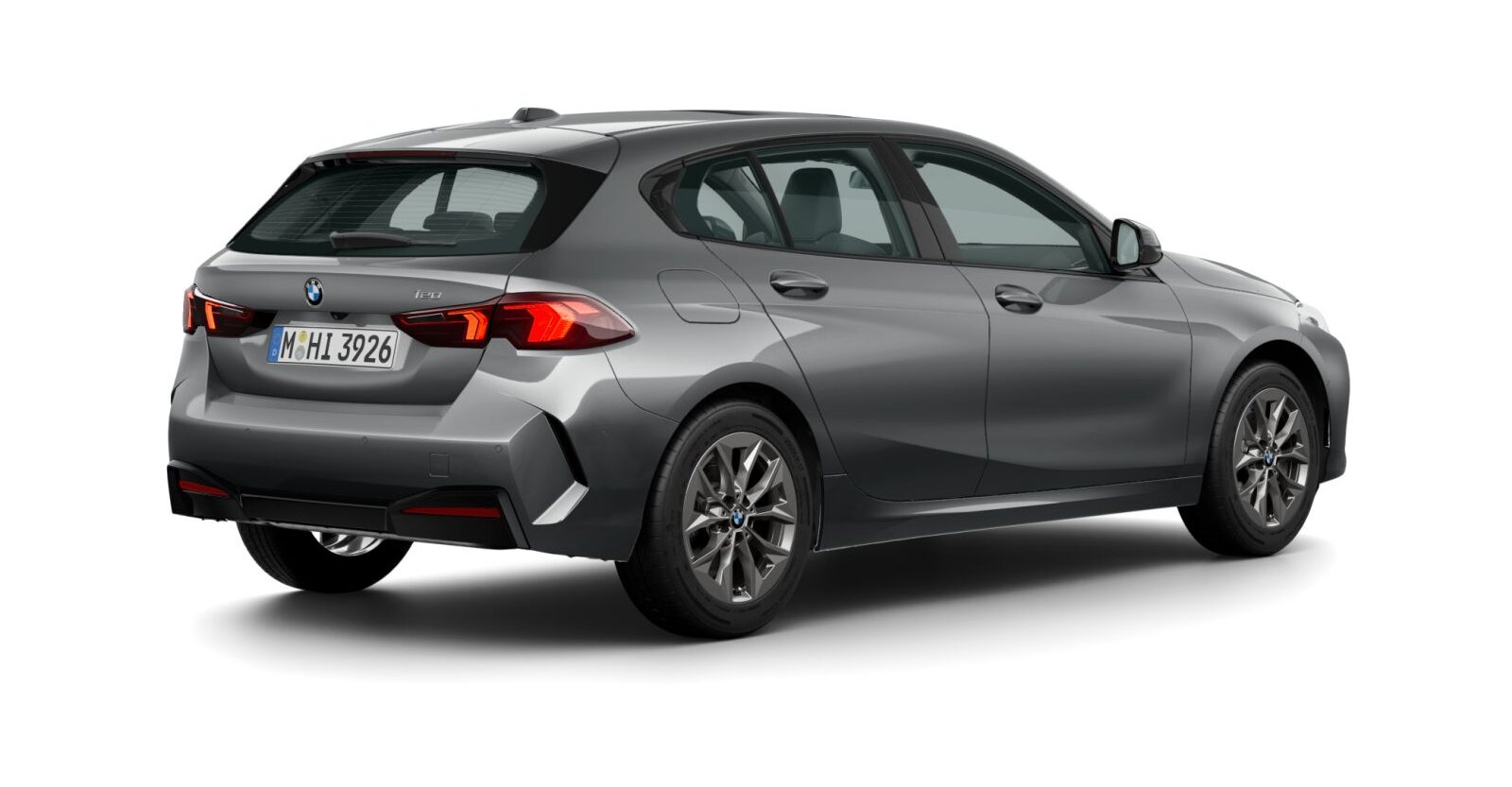 BMW BMW 1er in Grau von hinten