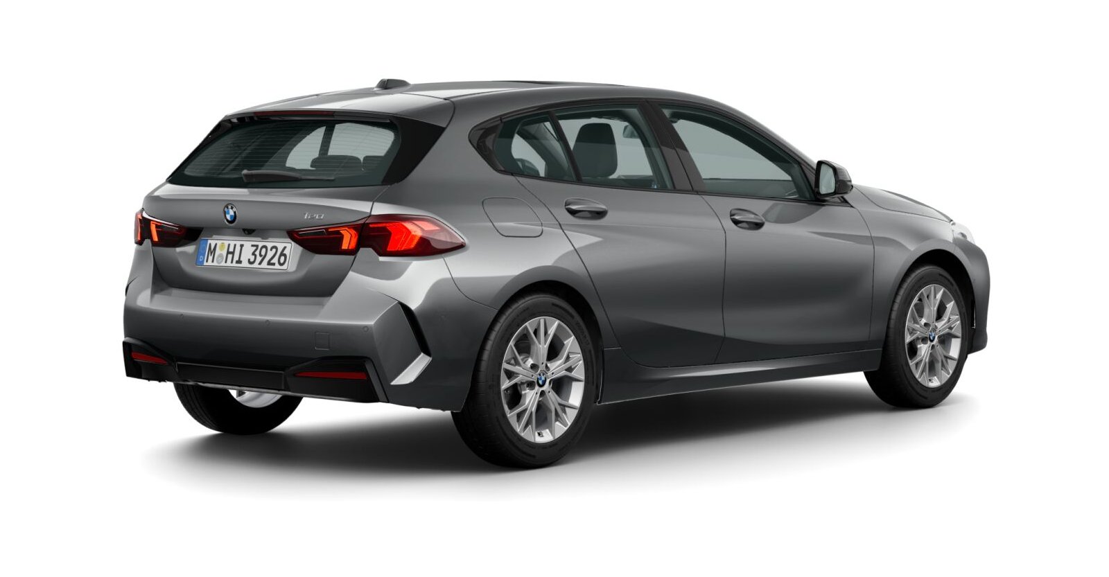 BMW BMW 1er in Grau von hinten