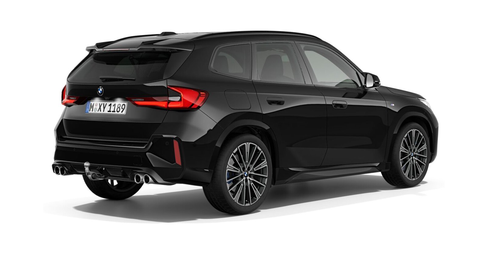 BMW BMW X in Schwarz von hinten