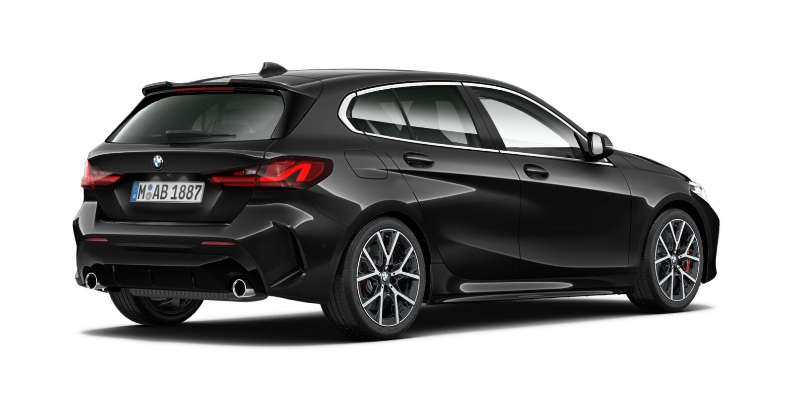 BMW BMW 1er in Schwarz von hinten BMW BMW 1er in Schwarz von hinten