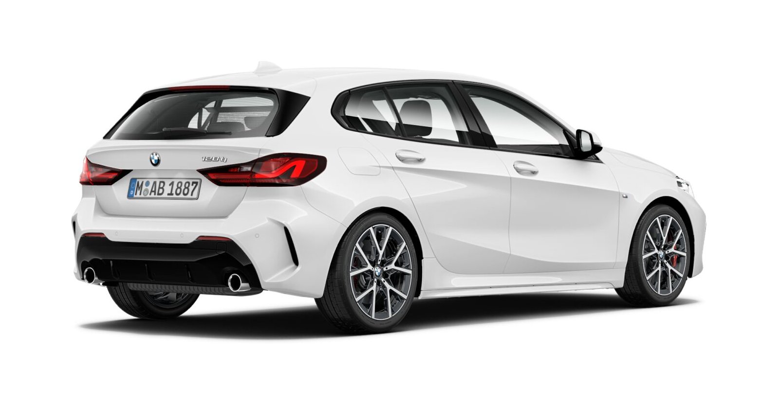 BMW BMW 1er in Weiß von hinten