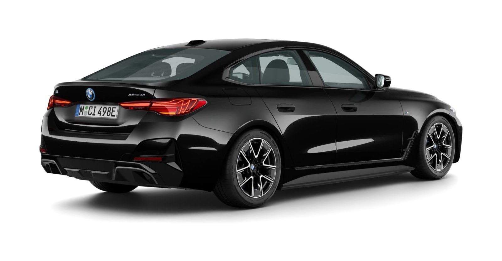 BMW BMW I in Schwarz von hinten BMW BMW I in Schwarz von hinten