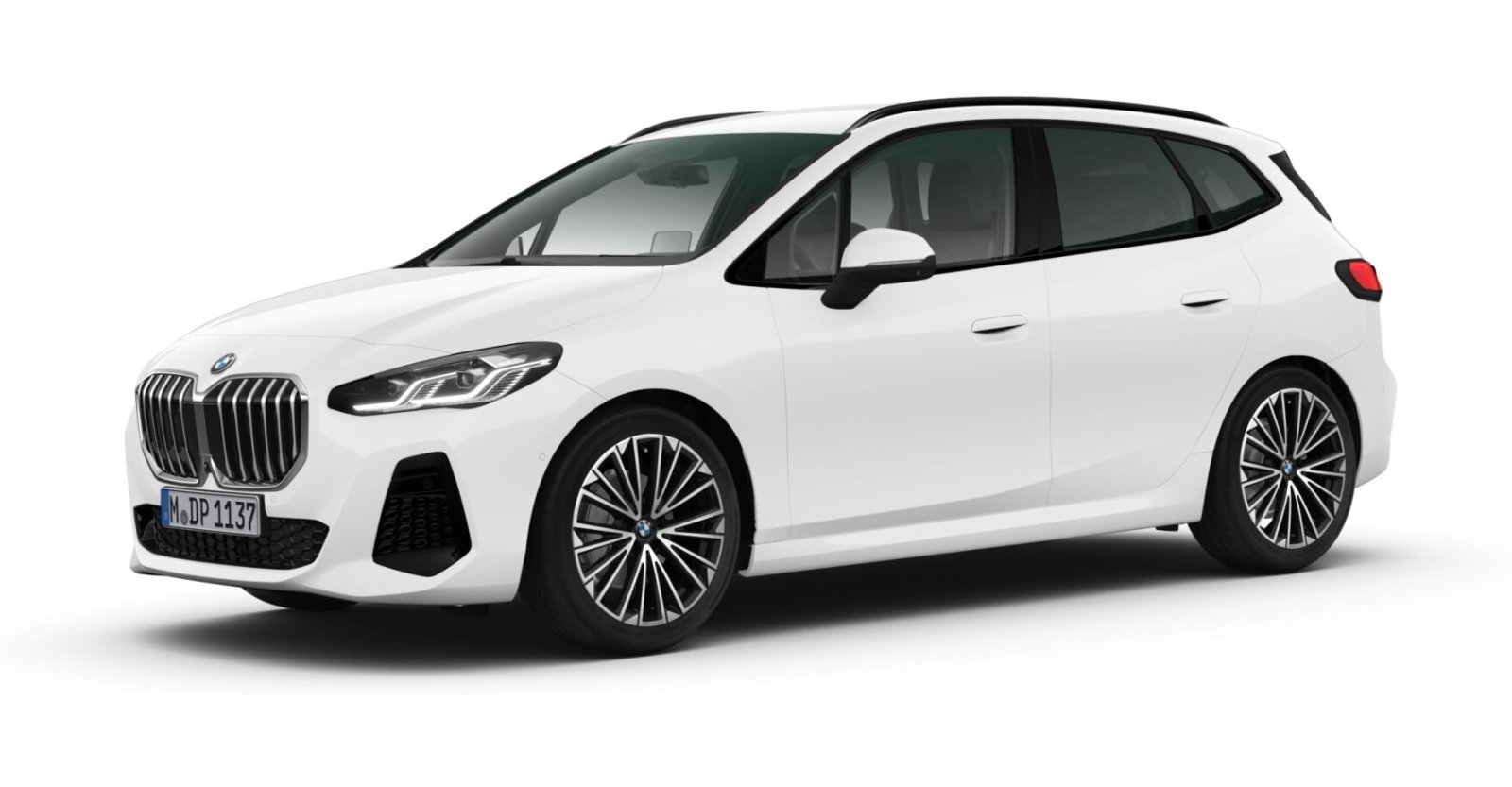 BMW 220i Active Tourer in Weiß von vorne