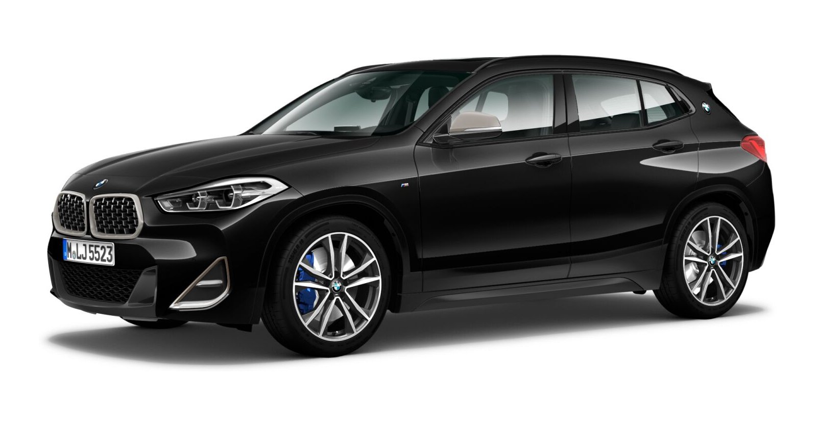 BMW X2 M35i in Schwarz von vorne BMW X2 M35i in Schwarz von vorne
