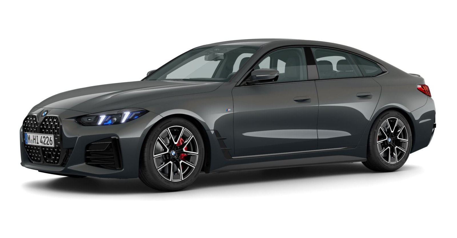 BMW 420d Gran Coupé in Grau von vorne BMW 420d Gran Coupé in Grau von vorne