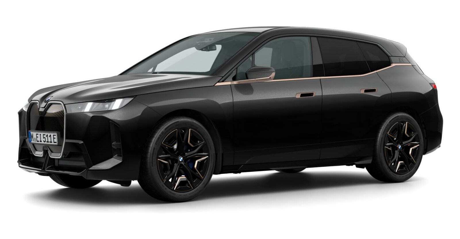 BMW BMW I in Schwarz von vorne
