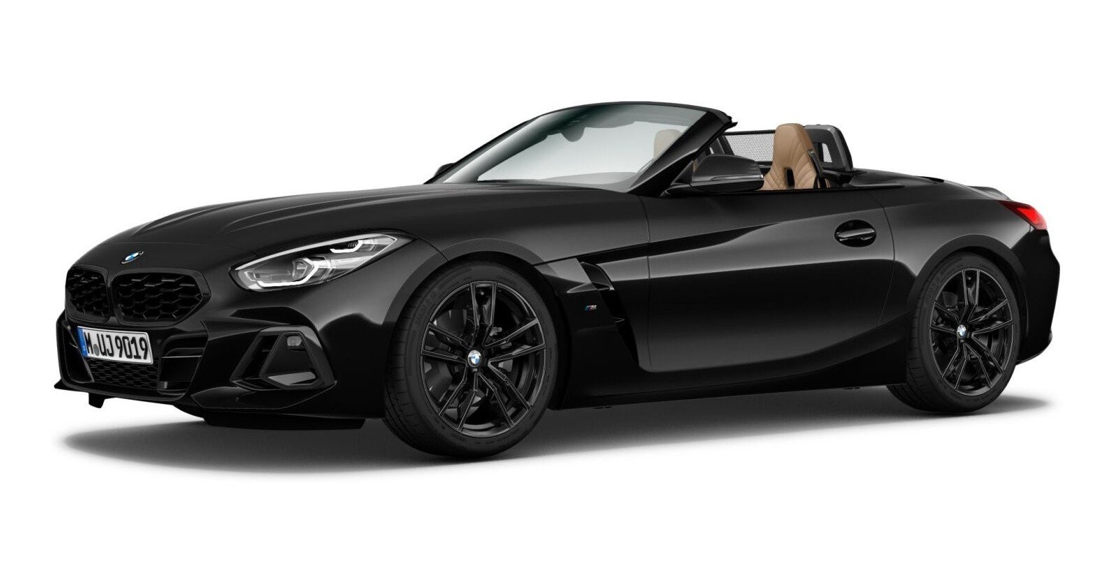 BMW Z4 sDrive20i in Schwarz von vorne