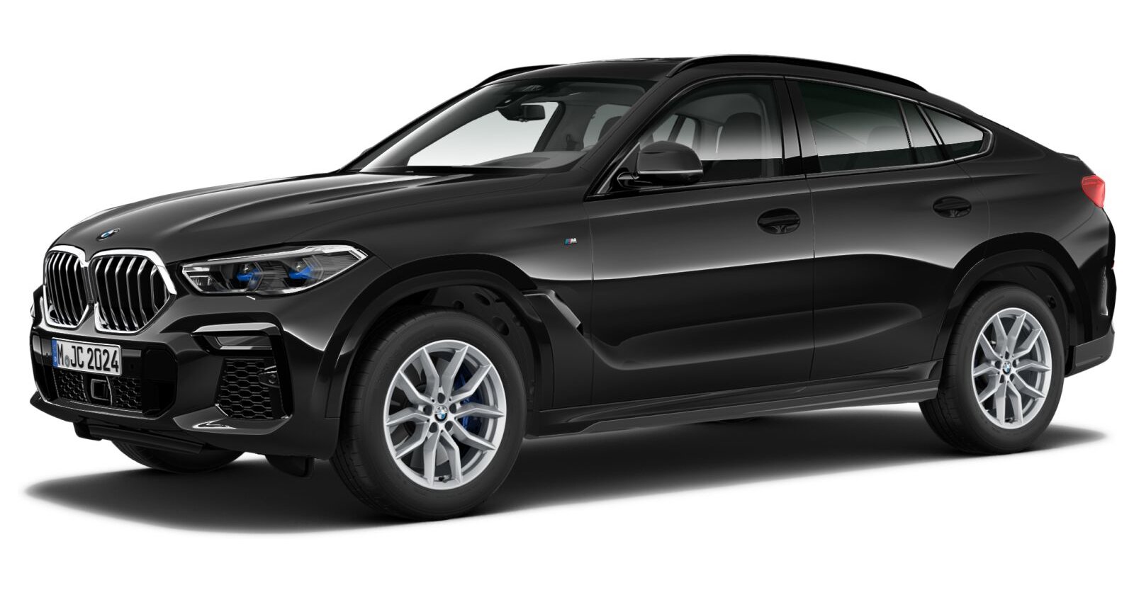 BMW X6 xDrive40d in Schwarz von vorne