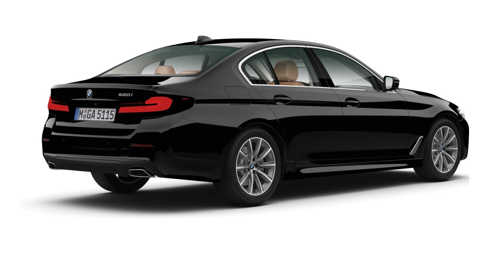 BMW BMW 5er in Schwarz von hinten BMW BMW 5er in Schwarz von hinten