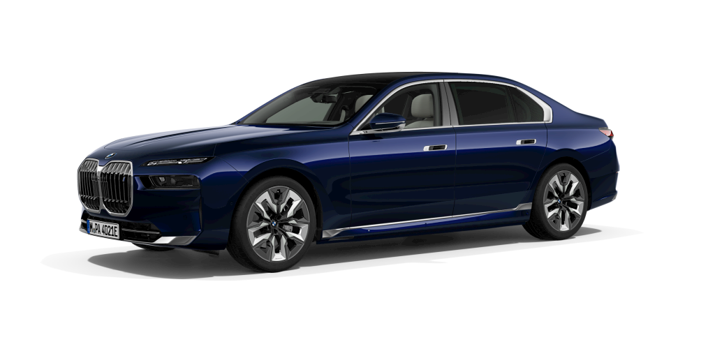 BMW BMW I in Blau von vorne