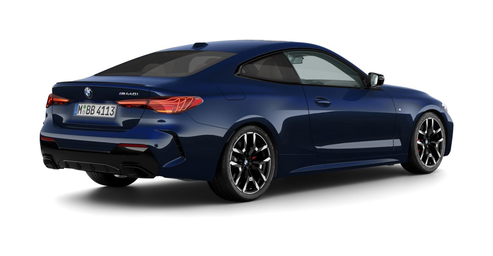 BMW BMW 4er in Blau von hinten