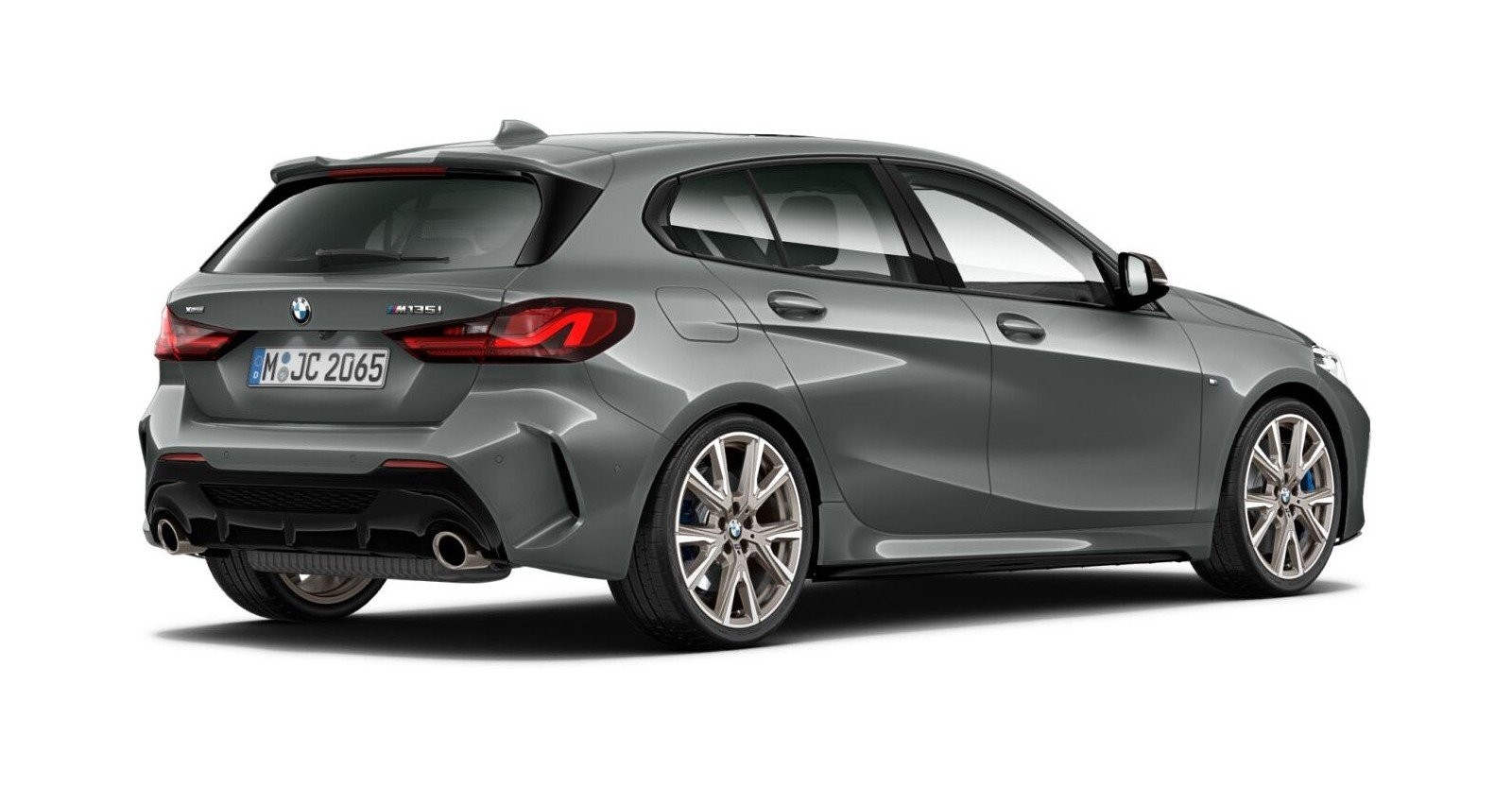 BMW BMW 1er in Grau von hinten BMW BMW 1er in Grau von hinten
